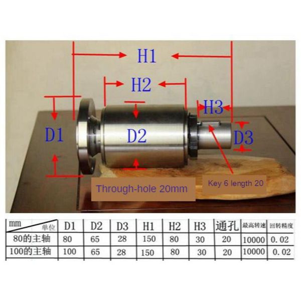 power tool sets 80/100/lathe spindle, high-speed lathe head assembly, with flange, spindle and flange integrated
power tool sets 80/100/lathe spindle, high-speed lathe head assembly, with flange, spindle and flange integrated