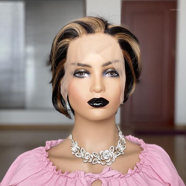 highlight 13x4 bob lace front human hair wigs brazilian straight high pixie cut 150% remy short p1b/30 color1, Black;brown
highlight 13x4 bob lace front human hair wigs brazilian straight high pixie cut 150% remy short p1b/30 color1, Black;brown