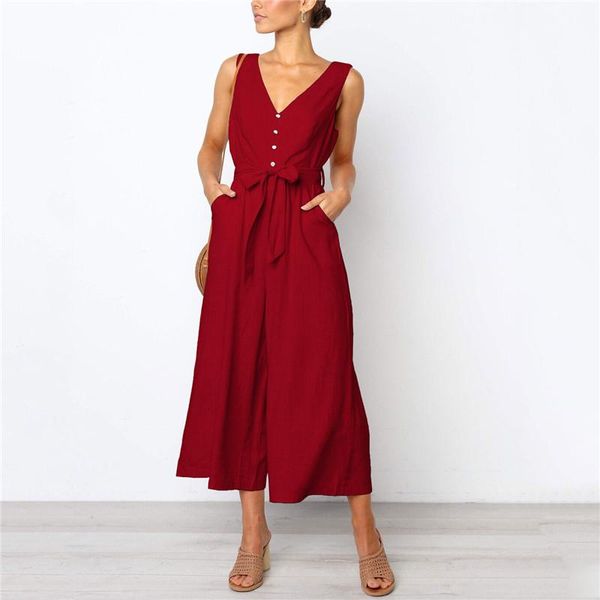 women's jumpsuits & rompers summer women v neck solid wide leg loose overalls fashion casual sleeveless backless jumpsuit romper pants, Black;white
women's jumpsuits & rompers summer women v neck solid wide leg loose overalls fashion casual sleeveless backless jumpsuit romper pants, Black;white