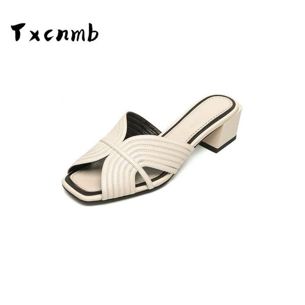fashion genuine leather women mules summer thick heels sandals 2021 casual working house shoes woman, Black
fashion genuine leather women mules summer thick heels sandals 2021 casual working house shoes woman, Black