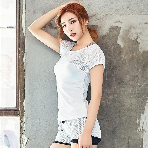 yoga outfits quick dry stretch slim fit women sport t shirt gym jerseys fitness running t-shirts female sports top, White;red
yoga outfits quick dry stretch slim fit women sport t shirt gym jerseys fitness running t-shirts female sports top, White;red