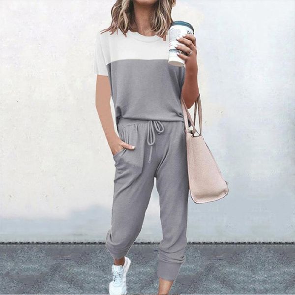 contrast t shirt drawstring tracksuit womenpant piece set short sleeve sweatpants casual suit summer sporty sets female, White
contrast t shirt drawstring tracksuit womenpant piece set short sleeve sweatpants casual suit summer sporty sets female, White