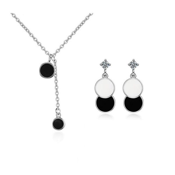 sterling silver jewelry sets epoxy black round wafer necklace+earrings for women korean bijoux bracelet, earrings & necklace
sterling silver jewelry sets epoxy black round wafer necklace+earrings for women korean bijoux bracelet, earrings & necklace