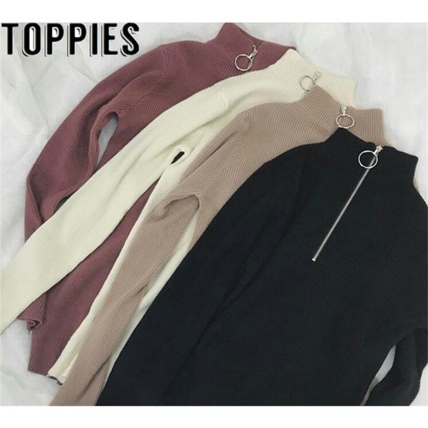 winter women zipper slim sweater fall fashion basic solid color vintage knitted jumper 210421, White;black
winter women zipper slim sweater fall fashion basic solid color vintage knitted jumper 210421, White;black