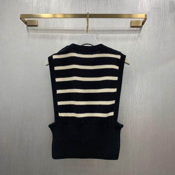 women's vests wb11739 fashion sweaters 2021 runway luxury european design party style clothing, Black;white
women's vests wb11739 fashion sweaters 2021 runway luxury european design party style clothing, Black;white