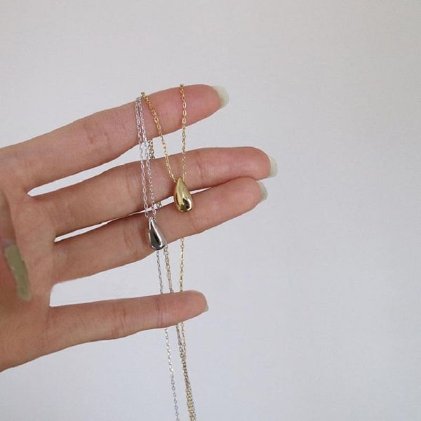sterling silver kpop temperament simple water drop pendant necklace for women chain choker collares minimalist jewelry chains
sterling silver kpop temperament simple water drop pendant necklace for women chain choker collares minimalist jewelry chains