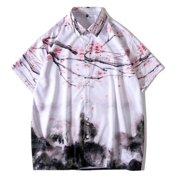 men's casual shirts 2021 clothing national super print short sleeved summer loose flower youth half cardigan lapel shirt, White;black
men's casual shirts 2021 clothing national super print short sleeved summer loose flower youth half cardigan lapel shirt, White;black