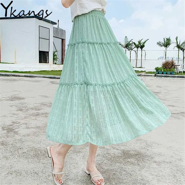 chiffon ruffle patchwork pleated long skirts women summer vintage high waist white skirt sweet pink ladies office 210619, Black
chiffon ruffle patchwork pleated long skirts women summer vintage high waist white skirt sweet pink ladies office 210619, Black