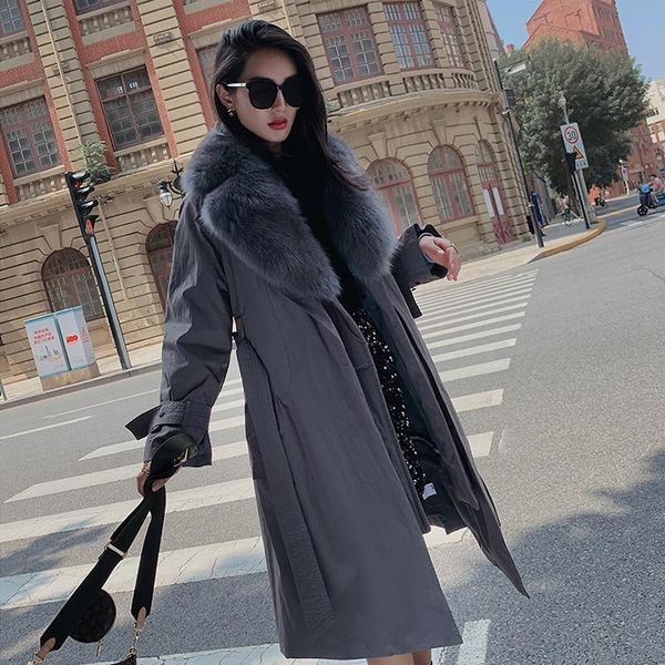 women's fur & faux natural real parka women coat with jacket luxury collar long lined trench 2021 winter, Black
women's fur & faux natural real parka women coat with jacket luxury collar long lined trench 2021 winter, Black