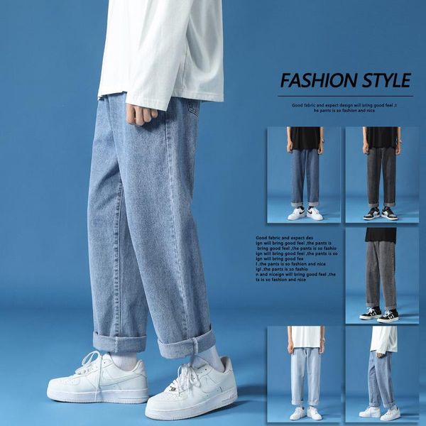 men's jeans loose straight pants trend spring and autumn fashion large casual, Blue
men's jeans loose straight pants trend spring and autumn fashion large casual, Blue