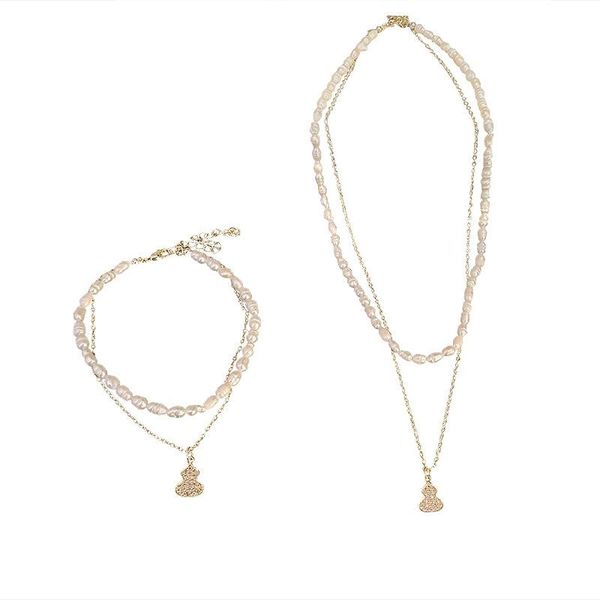 chains south korea fashion simple personality of pearl necklace set auger gourd double sautoir temperament design feeling, Silver
chains south korea fashion simple personality of pearl necklace set auger gourd double sautoir temperament design feeling, Silver