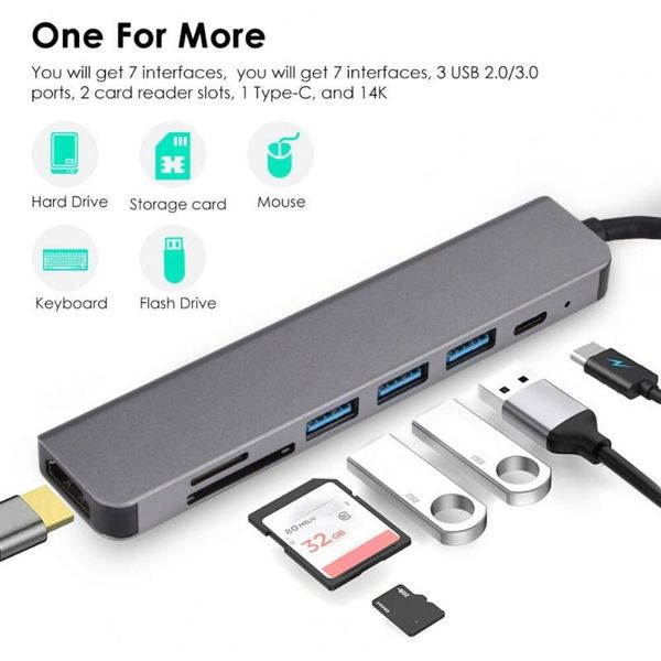 hubs 7-in-1 4k -compatible usb c hub 3.0 to usb-c docking station adapter for pc computer laptop
hubs 7-in-1 4k -compatible usb c hub 3.0 to usb-c docking station adapter for pc computer laptop