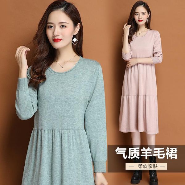 casual dresses long wool o-neck solid sweater dress women autumn female loose knit a-line, Black;gray
casual dresses long wool o-neck solid sweater dress women autumn female loose knit a-line, Black;gray