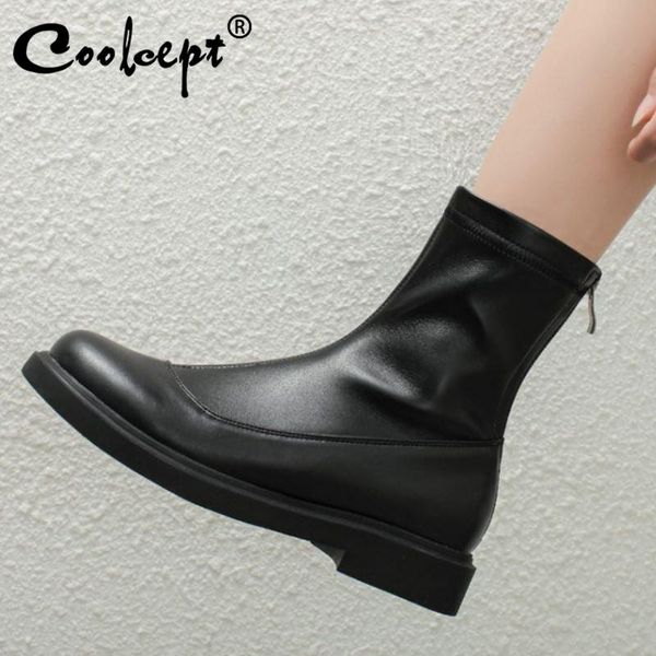 boots coolcept size 31-43 women ankleboots flats round toe zipper shoes winter warm fahsion party footwear, Black
boots coolcept size 31-43 women ankleboots flats round toe zipper shoes winter warm fahsion party footwear, Black