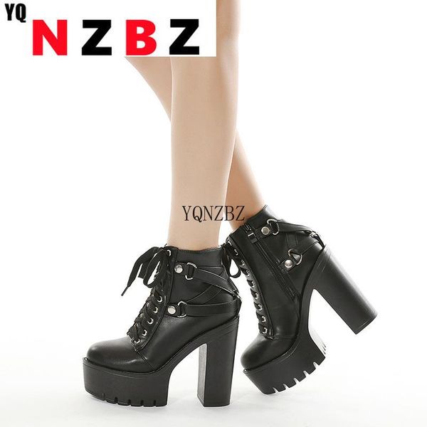 boots chain women leather autumn block heel gothic black punk style platform shoes female footwear 56
boots chain women leather autumn block heel gothic black punk style platform shoes female footwear 56
