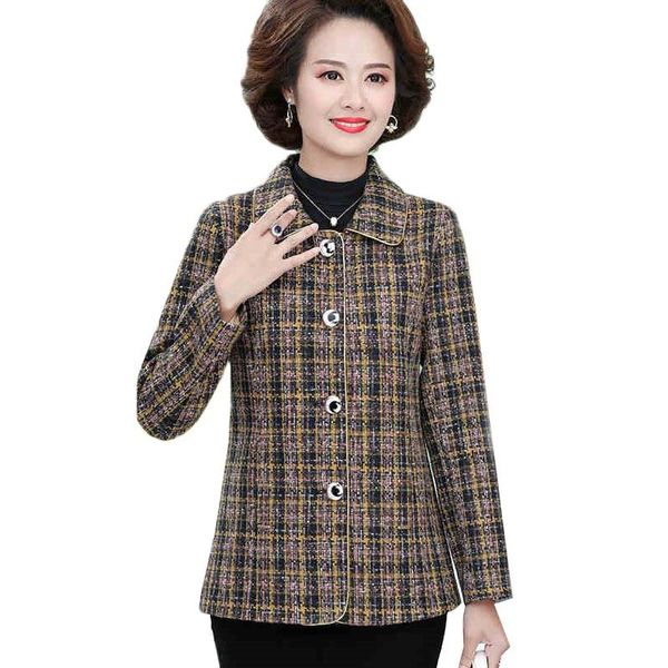 women's wool & blends autumn women woolen coat plaid single-breasted short jacket plus size 5xl middle-aged female basic casual clothe, Black
women's wool & blends autumn women woolen coat plaid single-breasted short jacket plus size 5xl middle-aged female basic casual clothe, Black