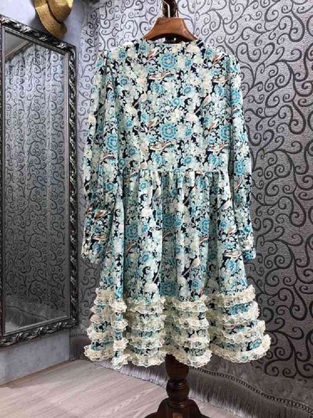 dresses summer women v-neck sweet little floral print cascading ruffle patchwork long sleeve, Black;gray
dresses summer women v-neck sweet little floral print cascading ruffle patchwork long sleeve, Black;gray