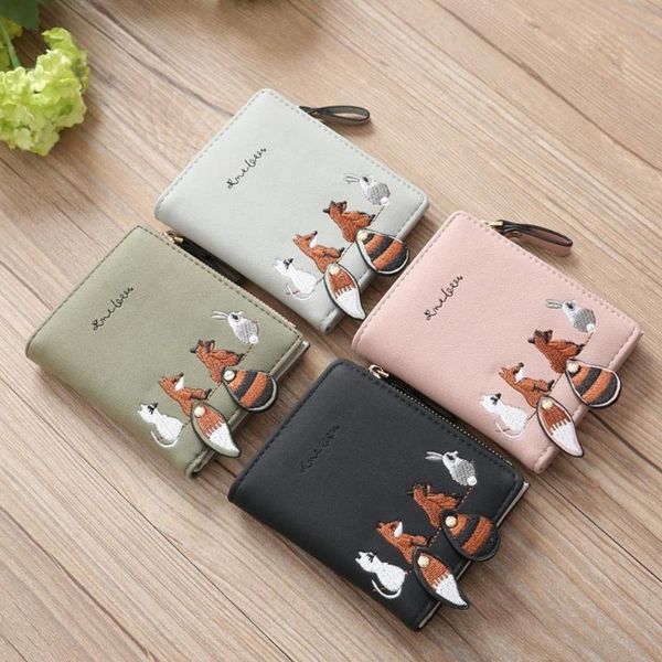 wallets cartoon animal embroidery zipper women purse foldable short wallet leather coin portefeuille, Red;black
wallets cartoon animal embroidery zipper women purse foldable short wallet leather coin portefeuille, Red;black