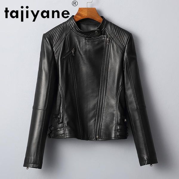 women's leather & faux tajiyane women genuine jacket real sheepskin coat spring autumn short clothes slim biker jackets casaco feminino, Black
women's leather & faux tajiyane women genuine jacket real sheepskin coat spring autumn short clothes slim biker jackets casaco feminino, Black