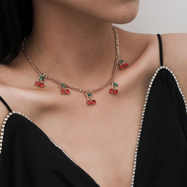 pendant necklaces jewelry, elegant temperament, single-layer clavicle chain necklace, female fashion all-match small cherry necklace, Silver
pendant necklaces jewelry, elegant temperament, single-layer clavicle chain necklace, female fashion all-match small cherry necklace, Silver