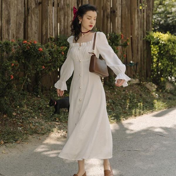 casual dresses autumn long party dress female runway design women elegant square collar flare sleeve pearl single breasted white vestidos, Black;gray
casual dresses autumn long party dress female runway design women elegant square collar flare sleeve pearl single breasted white vestidos, Black;gray