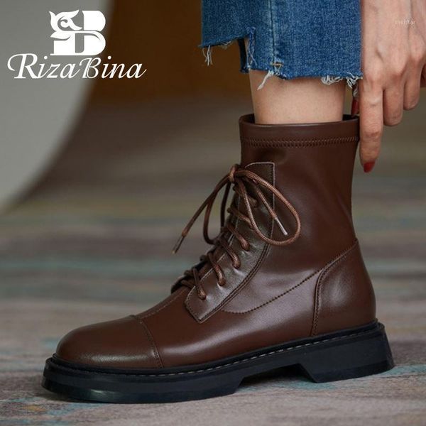 boots rizabina real leather women ankle cross strap round toe flats shoes winter warm daily footwear size 34-431, Black
boots rizabina real leather women ankle cross strap round toe flats shoes winter warm daily footwear size 34-431, Black