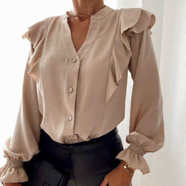 women's blouses & shirts fashion ruffles blouse women long sleeve office ladies shirt print v neck plus size autumn winter button up, White
women's blouses & shirts fashion ruffles blouse women long sleeve office ladies shirt print v neck plus size autumn winter button up, White