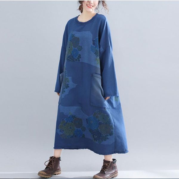 casual dresses 2021 fashion plus size loose long mid-calf cotton autumn print o-neck with big pockets, Black;gray
casual dresses 2021 fashion plus size loose long mid-calf cotton autumn print o-neck with big pockets, Black;gray