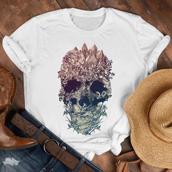 men lady floral face horror summer autumn 90s fashion clothes mens female print t tee, White;black
men lady floral face horror summer autumn 90s fashion clothes mens female print t tee, White;black