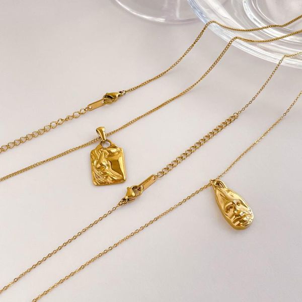 pendant necklaces stainless steel abstract face necklace for women statement retro stacking chokers waterproof, Silver
pendant necklaces stainless steel abstract face necklace for women statement retro stacking chokers waterproof, Silver