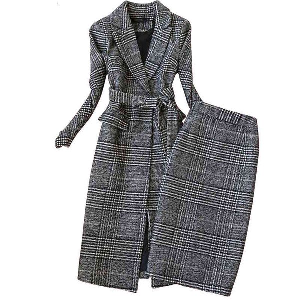 two piece dress winter women's suits skirt set 2021 temperament slim wool long ladies coat jacket slim two-piece xjw1, White
two piece dress winter women's suits skirt set 2021 temperament slim wool long ladies coat jacket slim two-piece xjw1, White