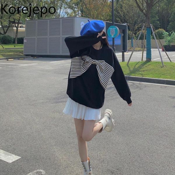 women's hoodies & sweatshirts korejepo sweet women 2021 big bow fashion casual age reducing kawaii spring/autumn pullover leisure, Black
women's hoodies & sweatshirts korejepo sweet women 2021 big bow fashion casual age reducing kawaii spring/autumn pullover leisure, Black