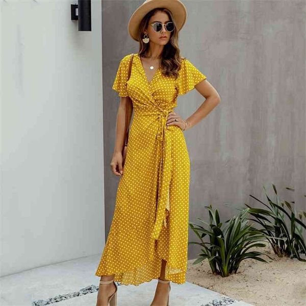 summer maxi dress women polka dot v neck ruffles short sleeve holiday long beach sundress ladies lace up wrap party dresses 210520, Black;gray
summer maxi dress women polka dot v neck ruffles short sleeve holiday long beach sundress ladies lace up wrap party dresses 210520, Black;gray