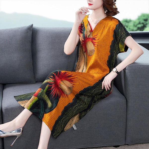 summer mulberry silk women dress fashion vintage print 4xl plus size runway midi elegant bodycon vestido, Black;gray
summer mulberry silk women dress fashion vintage print 4xl plus size runway midi elegant bodycon vestido, Black;gray