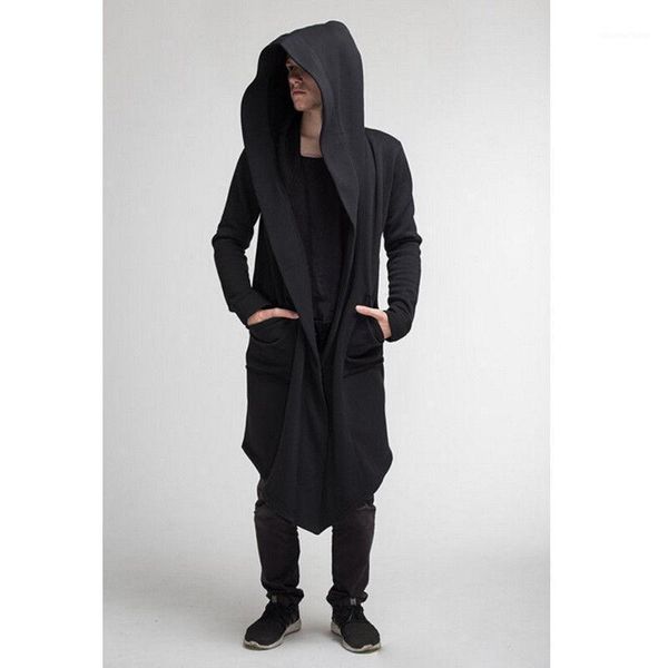pocket stitch long casual open coat men clock women cloak loose hooded solid cape men's hoodies & sweatshirts, Black
pocket stitch long casual open coat men clock women cloak loose hooded solid cape men's hoodies & sweatshirts, Black