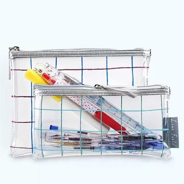 1pcs kokuyo plaid impression storage bag student pencil document examination transparent large capacity bags
1pcs kokuyo plaid impression storage bag student pencil document examination transparent large capacity bags