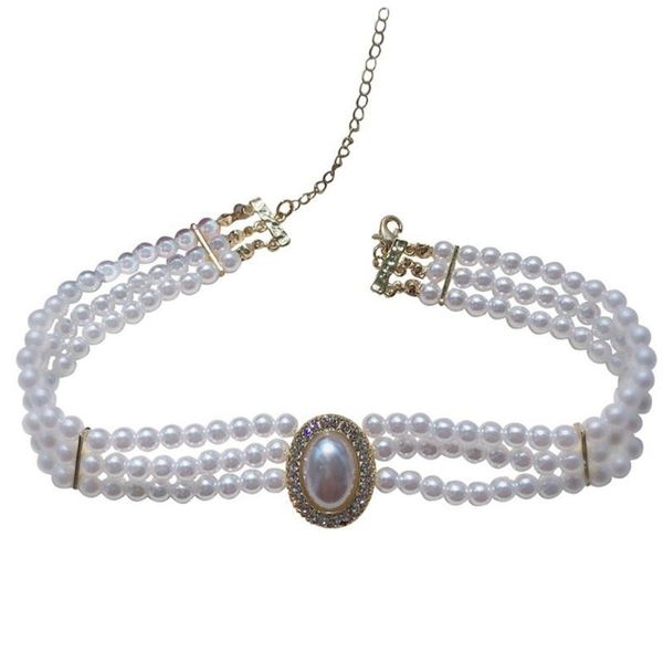 chains baroque pearl gem choker necklacestriple-layer beaded necklace elegant costume luxury jewelry gift for women, Silver
chains baroque pearl gem choker necklacestriple-layer beaded necklace elegant costume luxury jewelry gift for women, Silver