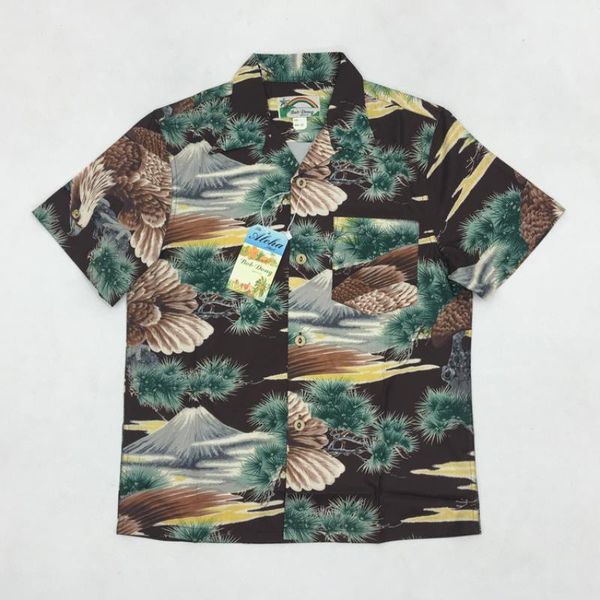 men's casual shirts mount american retro fuji printed aloha for men summer, White;black
men's casual shirts mount american retro fuji printed aloha for men summer, White;black