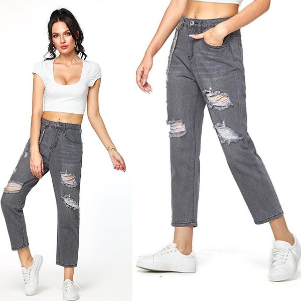 women's jeans loose women ripped beggars 2021 spring korean style trendy harem pants, Blue
women's jeans loose women ripped beggars 2021 spring korean style trendy harem pants, Blue