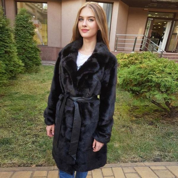 women's fur & faux women real coat 100% natural mink jacket ladies autumn winter fashion turn down collar overcoat, Black
women's fur & faux women real coat 100% natural mink jacket ladies autumn winter fashion turn down collar overcoat, Black