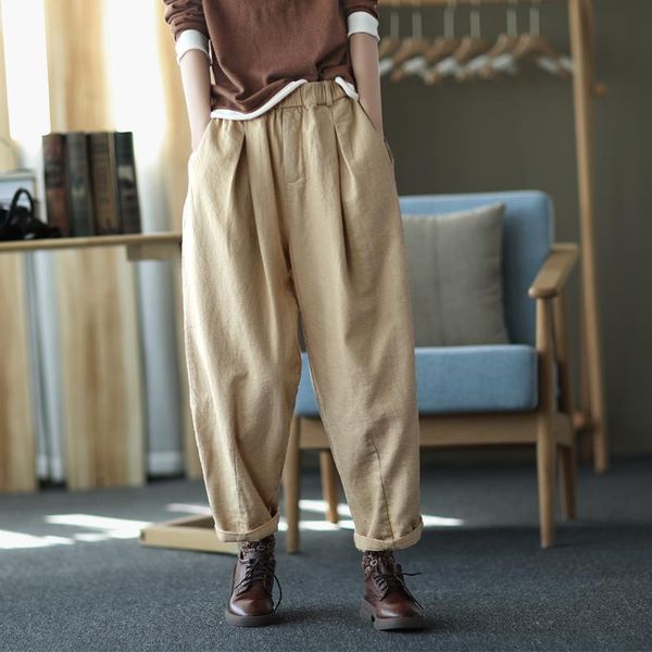 autumn winter women pants loose retro all-match trousers ladies elastic waist casual pocket lantern women's & capris, Black;white
autumn winter women pants loose retro all-match trousers ladies elastic waist casual pocket lantern women's & capris, Black;white