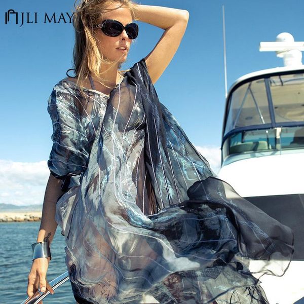 women print bikini long cover up sun protection clothing v-neck batwing sleeve summer beach loose blouse dress women's swimwear, White;black
women print bikini long cover up sun protection clothing v-neck batwing sleeve summer beach loose blouse dress women's swimwear, White;black