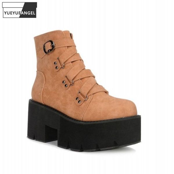 boots harajuku street thick bottom platform short women high heel shoes buckle strap pu leather motorcycle wedges ankle, Black
boots harajuku street thick bottom platform short women high heel shoes buckle strap pu leather motorcycle wedges ankle, Black