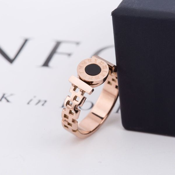 new japanese and korean watch band titanium steel creative roman digital rose gold fashion trendsetter ring, Black
new japanese and korean watch band titanium steel creative roman digital rose gold fashion trendsetter ring, Black
