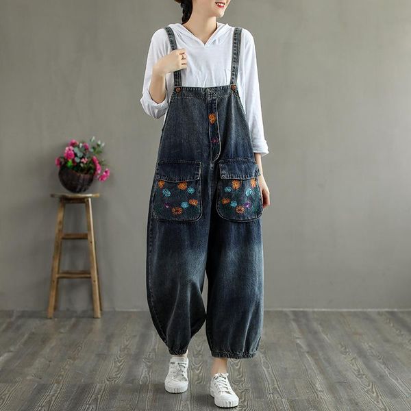 women's jeans fairynatural british design spring autumn ladies gothic print overalls floral women pockets pants loose denim harem trous, Blue
women's jeans fairynatural british design spring autumn ladies gothic print overalls floral women pockets pants loose denim harem trous, Blue