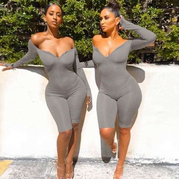 off shoulder bodycon playsuit slim women long sleeve fitness biker shorts playsuits summer casual fashion streetwear romper women's jum, Black;white
off shoulder bodycon playsuit slim women long sleeve fitness biker shorts playsuits summer casual fashion streetwear romper women's jum, Black;white