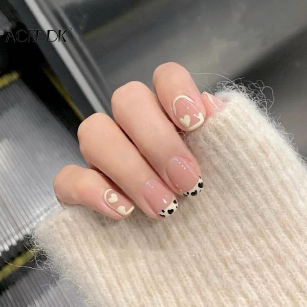 false nails 24pcs short nail patch with love heart leopard print glue type fashion manicure wearable full cover art tools, Red;gold
false nails 24pcs short nail patch with love heart leopard print glue type fashion manicure wearable full cover art tools, Red;gold