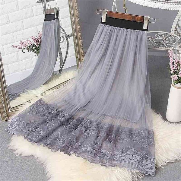 spring& summer lace skirt elastic high waist slim simple casual all-match women a-line pleated long 210527, Black
spring& summer lace skirt elastic high waist slim simple casual all-match women a-line pleated long 210527, Black
