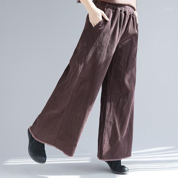 women's pants & capris 2021 autumn winter corduroy women loose wide leg all match solid elegant lady pant trousers quality, Black;white
women's pants & capris 2021 autumn winter corduroy women loose wide leg all match solid elegant lady pant trousers quality, Black;white