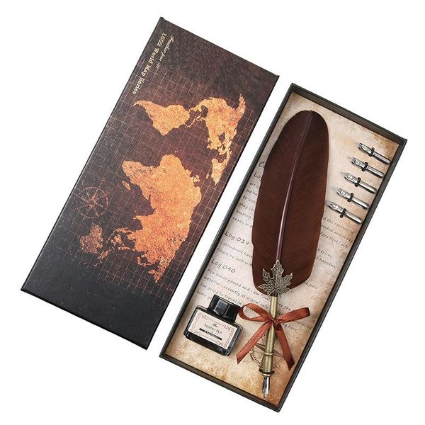 creative antique feather pen vintage carved calligraphy metal fountain birthday gift 5 nibs dip ink set pens
creative antique feather pen vintage carved calligraphy metal fountain birthday gift 5 nibs dip ink set pens